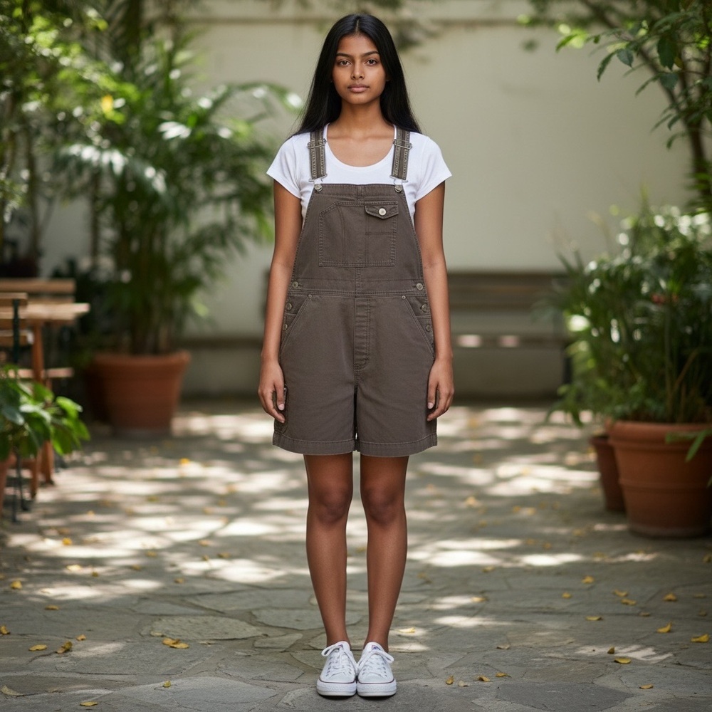 B.U.M. Equipment adjustable straps bib pocket utility 90s Chico’s overall shorts